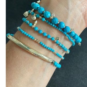 Kendra Scott Supak Beaded Bracelet Set In Turquoise
